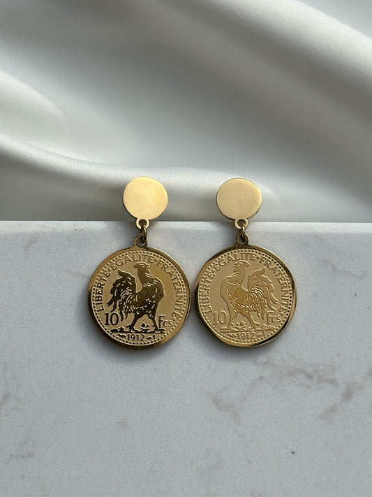 Golden  Rooster Earrings