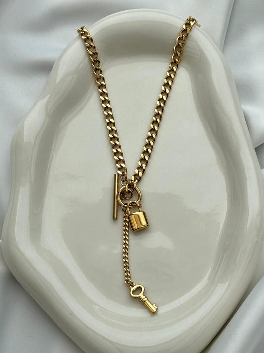 Hearted Key Necklace