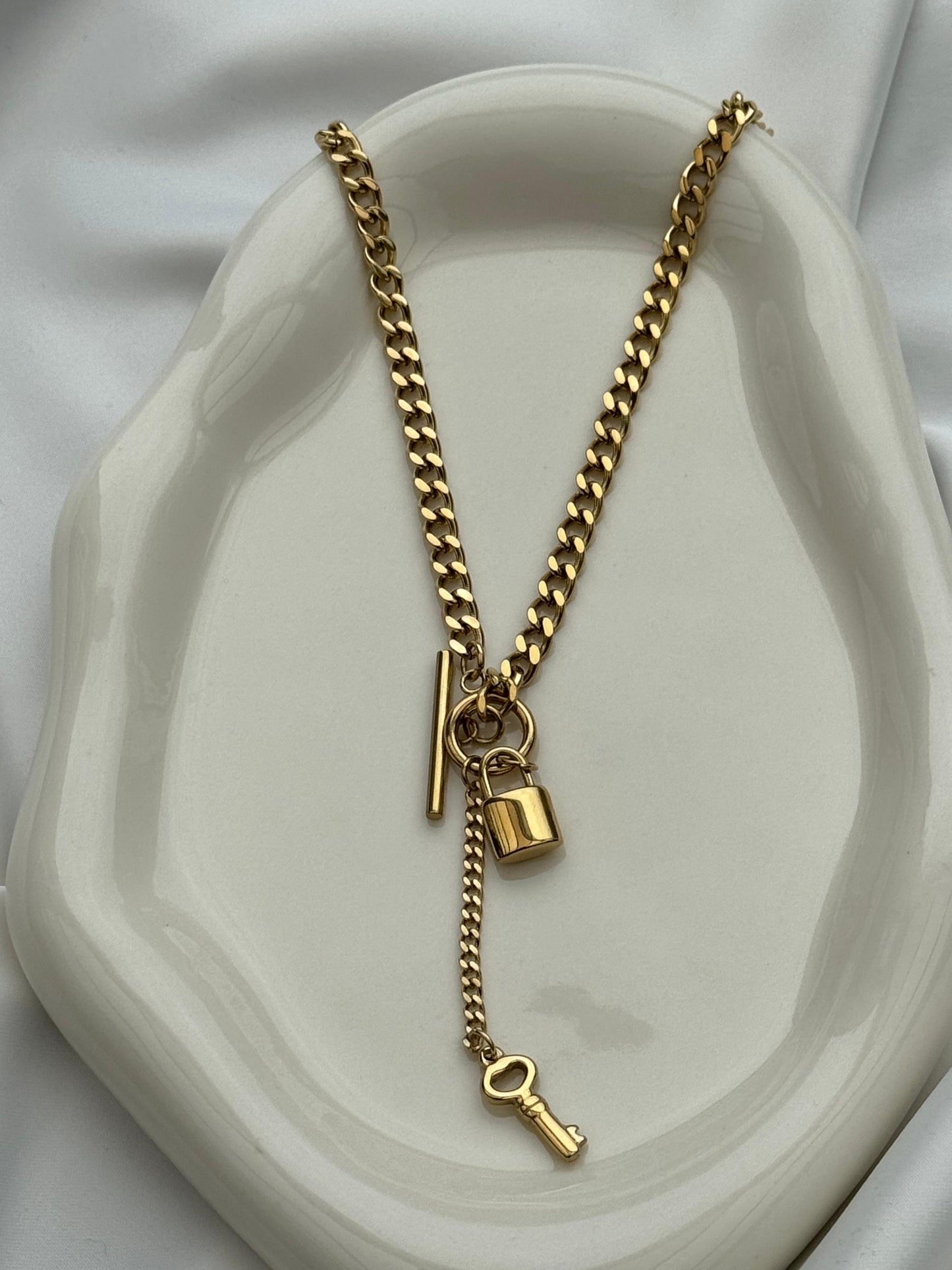 Hearted Key Necklace