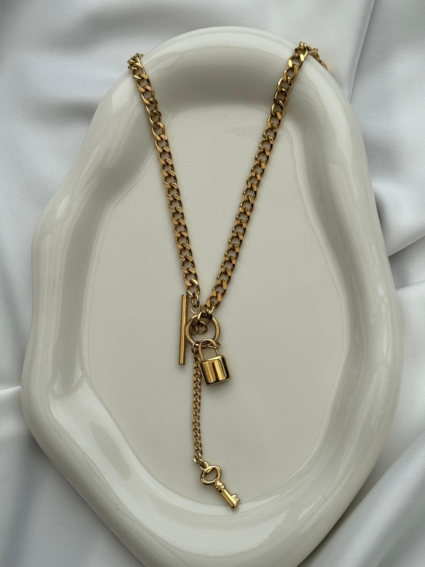 Hearted Key Necklace