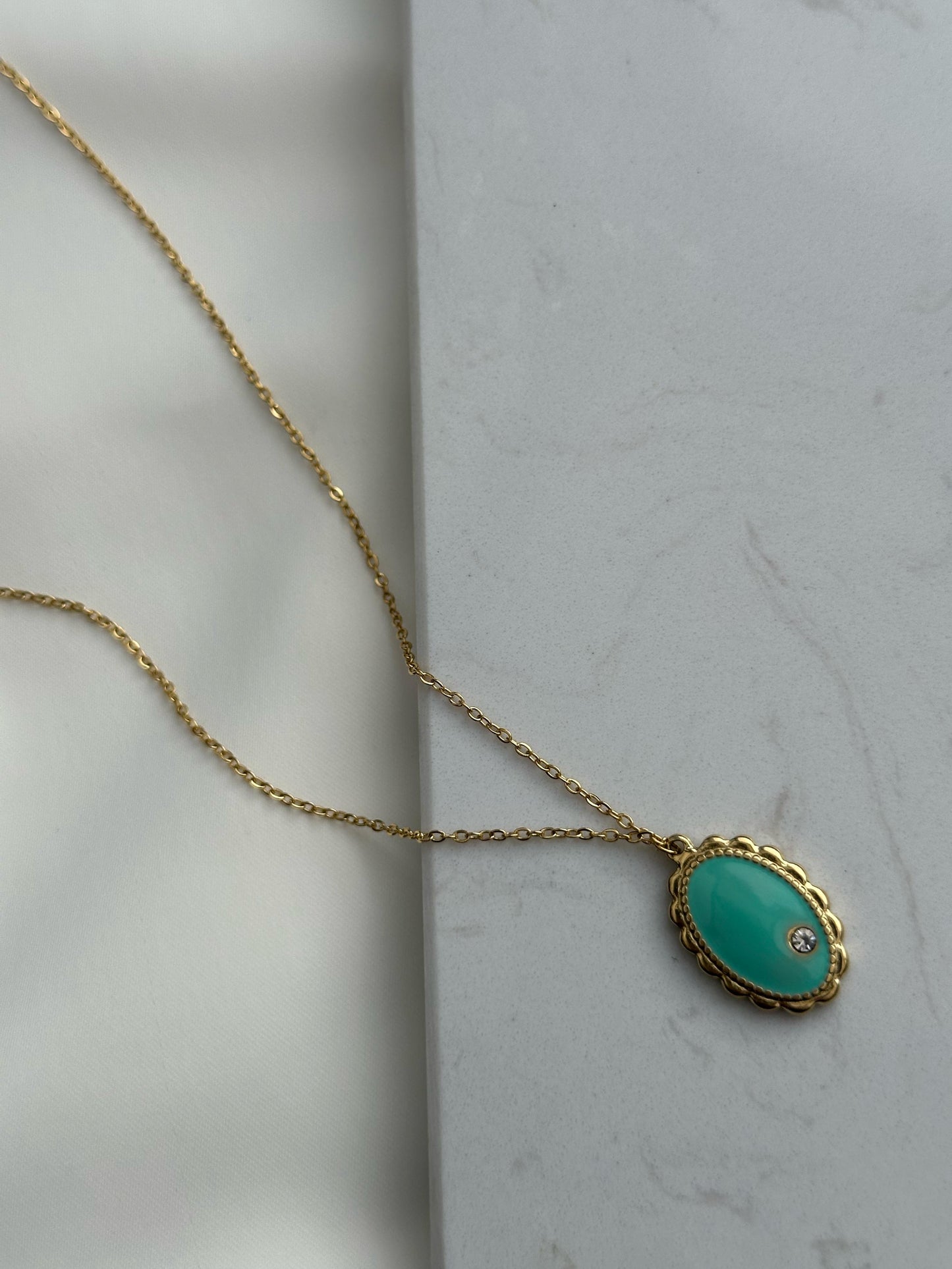 Gold Blue Necklace small