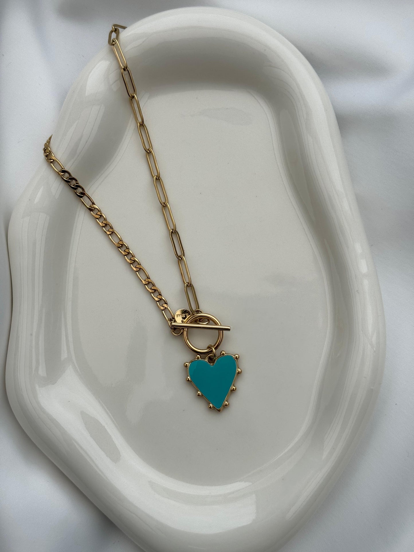 Blue Hearted Necklace